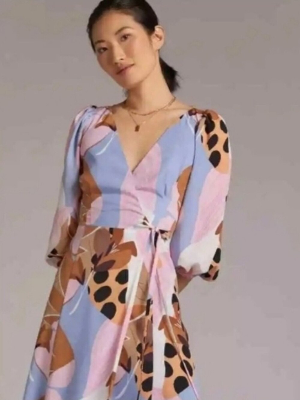 NWT! Bloom Wtap Dress, Size Large Petite. LOW Offers = Block!
